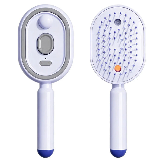 Cloudmades Electric Spray Air Cushion Massage Comb | Self-Cleaning Anti-Tangle | Essential Oil Mist Hair Care Comb | Anti-Static Volumizing Aromatherapy Comb