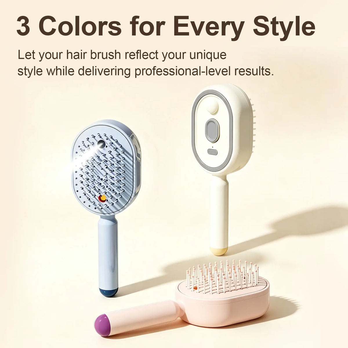 Cloudmades Electric Spray Air Cushion Massage Comb | Self-Cleaning Anti-Tangle | Essential Oil Mist Hair Care Comb | Anti-Static Volumizing Aromatherapy Comb
